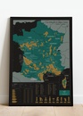 Scratch Map -   France - Carte du vin ENG | Wijnkaart | 50 x 70 cm | 1020 Dégustations