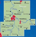 Fietskaart ADFC Regionalkarte Rhein Neckar Region | BVA BikeMedia