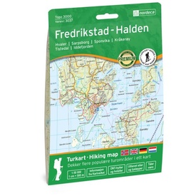 Wandelkaart 3037 Topo 3000 Fredrikstad - Halden | Nordeca