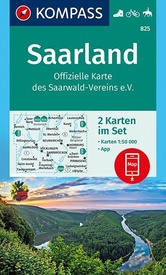 Wandelkaart 825 Saarland | Kompass