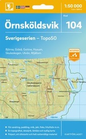 Wandelkaart - Topografische kaart 104 Sverigeserien Örnsköldsvik | Norstedts