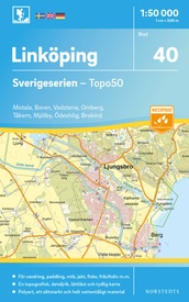 Wandelkaart - Topografische kaart 40 Sverigeserien Linköping | Norstedts