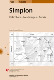 Wandelkaart - Topografische kaart 1309 Simplon | Swisstopo