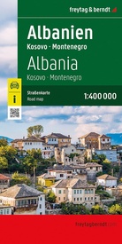Wegenkaart - landkaart Albanië - Kosovo - Montenegro | 1:400.000 | Freytag & Berndt