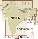 Wegenkaart - landkaart India Sri Lanka Nepal, Indien - Subcontinent | Reise Know-How Verlag