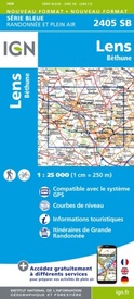 Wandelkaart - Topografische kaart 2405SB Lens - Béthune | IGN - Institut Géographique National