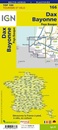 Fietskaart - Wegenkaart - landkaart 166 Dax - Bayonne (Baskenland) | IGN - Institut Géographique National