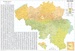 Wandkaart Administratieve kaart van België | CARTO UITGEVERIJ