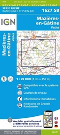 Wandelkaart - Topografische kaart 1627SB Mazieres-en-Gatine, Vasles | IGN - Institut Géographique National