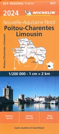 Wegenkaart - landkaart 521 Poitou-Charentes, Limousin 2024 | Michelin