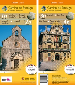 Wandelkaart 1n-4n Camino Santiago de Compostella St-Jean - Puente Reina | CNIG - Instituto Geográfico Nacional