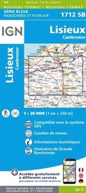 Wandelkaart - Topografische kaart 1712SB Lisieux - Cambremer | IGN - Institut Géographique National