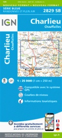 Wandelkaart - Topografische kaart 2829SB Charlieu – Chauffailles | IGN - Institut Géographique National