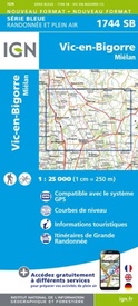 Wandelkaart - Topografische kaart 1744SB Miélan - Vic en Bigorre | IGN - Institut Géographique National