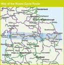 Fietskaart Cycle Map Way of the Roses  | Sustrans