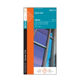 Topografische kaart - Wandelkaart 56/3-4 Topo25 Sankt Vith | NGI - Nationaal Geografisch Instituut