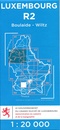 Wandelkaart - Topografische kaart R2 Luxemburg Boulaide - Wiltz - Esch sur Sûre | Topografische dienst Luxemburg