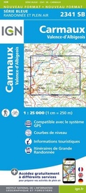 Wandelkaart - Topografische kaart 2341SB Carmaux, Valence-d'Albigeoi | IGN - Institut Géographique National