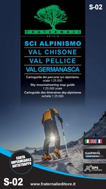 Toerskikaart S02 Val Chisone - Val Pellice - Val Germanasca Ski touring map | Fraternali Editore