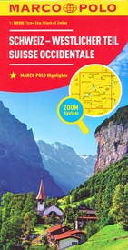 Wegenkaart - landkaart Zwitserland - west | Marco Polo