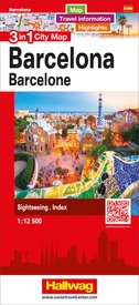 Stadsplattegrond Barcelona 3 in 1 CityMap | Hallwag