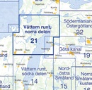 Fietskaart 21 Cykelkartan Vättern runt norra delen - Vattern Meer noordelijk gedeelte | Norstedts