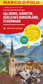 Wegenkaart - landkaart 2 Salzburg, Kärnten, Steiermark, Südliches Burgenland | Marco Polo