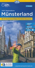Fietsknooppuntenkaart - Fietskaart ADFC Regionalkarte Münsterland | BVA BikeMedia