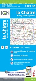 Wandelkaart - Topografische kaart 2227SB La Châtre, Neuvy-St-Sépulchre | IGN - Institut Géographique National