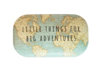 Travel case vintage world map