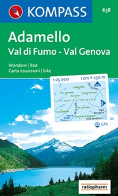Wandelkaart 638 Adamello-Val di Fumo-Val Genova | Kompass