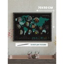 Scratch Map World - Carte du vin | Engelstalig | 70 x 50 cm | 1020 Dégustations