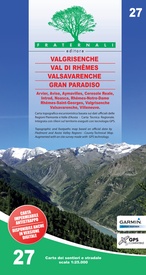 Wandelkaart 27 Valgrisenche, Val di Rhêmes, Valsavarenche, Gran Paradiso | Fraternali Editore