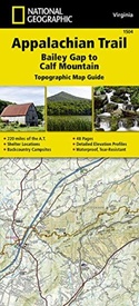 Wandelgids 1504 Topographic Map Guide Appalachian Trail – Bailey Gap to Calf Mountain  | National Geographic