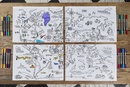   Placemat met wereldkaart om in te kleuren ( 4 stuks ) | Eat Sleep Doodle