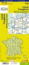 Fietskaart - Wegenkaart - landkaart 116 Laval - Fougeres | IGN - Institut Géographique National