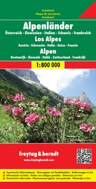 Wegenkaart - landkaart Alpen (AT+SI+IT+CH+FR) | Freytag & Berndt