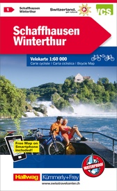 Fietskaart 1 Schaffhausen - Winterthur | Kümmerly & Frey