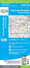 Wandelkaart - Topografische kaart 2209SB Poix-de-Picardie, Hornoy-le-Bourg | IGN - Institut Géographique National