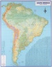 Wandkaart America South Physical Map - Zuid-Amerika | ITMB