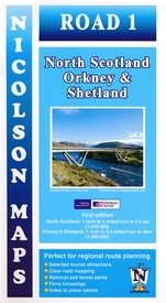 Wegenkaart - landkaart 1 North Scotland - Orkney - Shetland - Noord Schotland | Nicolson