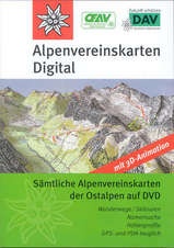 Digitale kaart Sämtliche Alpenvereinskarten der Ostalpen auf DVD | Alpenverein