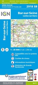 Topografische kaart - Wandelkaart 2918SB Bar-sur-Seine | IGN - Institut Géographique National