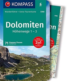 Wandelgids 5780 Kompass Wanderführer Dolomiten Höhenweg 1 - 3 | Kompass