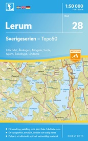 Wandelkaart - Topografische kaart 28 Sverigeserien Lerum | Norstedts