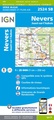 Wandelkaart - Topografische kaart 2524SB Nevers, Jouet-sur-l'Aubois | IGN - Institut Géographique National