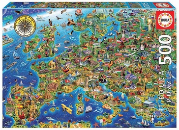 Legpuzzel Crazy European Map | Educa