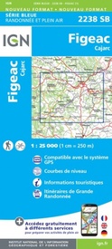 Wandelkaart - Topografische kaart 2238SB Figeac | IGN - Institut Géographique National