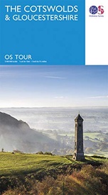 Fietskaart 08 Tour Map The Cotswolds & Gloucestershire | Ordnance Survey