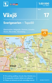 Wandelkaart - Topografische kaart 17 Sverigeserien Växjö | Norstedts